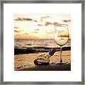Wine And Sunset Framed Print