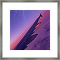 Wing Reflects Sunset Framed Print
