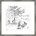 Winnie The Pooh Goes On A Picnic   After E H Shepard Framed Print