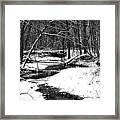 Winter At Pedelo Black And White Framed Print