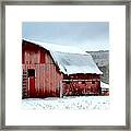 Winter Barn Framed Print