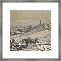 Winter In Giverny Framed Print