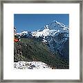 Winter Mountain Hiker Framed Print