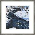 Winter On Penns Creek Framed Print