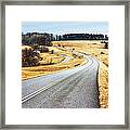 Winter Road - Blue Ridge Parkway Ii Framed Print