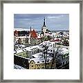 Winter View Of Tallinn, Estonia Framed Print