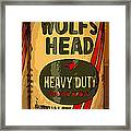 Wolf's Head Oil Can Framed Print