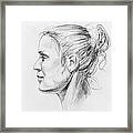 Woman Head Study Framed Print