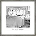 Woman In Bed With A Huge Snow-globe Framed Print