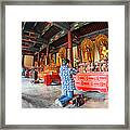 Woman In Front Of Altar, Lama Temple Framed Print