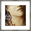 Woman In Mexican Silver Jewelry Framed Print