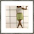 Woman In Skirt Blurred Framed Print