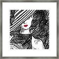 Woman With A Hat Framed Print