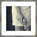 Woman With Revolver Framed Print