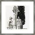Women And A Man By A Tree Framed Print