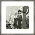 Women In A Park Wearing Paquin Framed Print