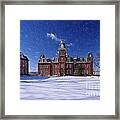 Woodburn Hall In Snow Storm Paintography Framed Print