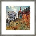 Wooden Water Tower New York City Roof Top Framed Print