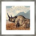 Woolly Rhino And A Marmot Framed Print