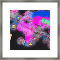 World Map And Aries Constellation #1 Framed Print
