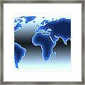 World Map Illustration Framed Print