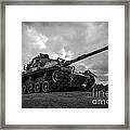 World War Ii Tank Black And White Framed Print