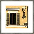 Wrought Iron Street Lamp Shadow Of Ancient Rome Framed Print