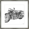 Ww2 Military Motorcycle Framed Print
