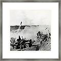 Wwii Usmc Rockets On Iwo Jima Framed Print