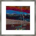 Yachts On The River Framed Print