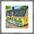 Yellow English Cottage Framed Print