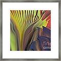 Yellow Fan And Flower Framed Print