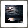 Yellow Moon On The Rise Framed Print