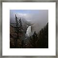 Yellowstone - Lower Falls At Sunrise Framed Print