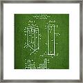 Yoga Exercising Apparatus Patent From 1968 - Green Framed Print