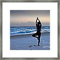 Yoga Posing Framed Print