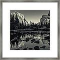 Yosemite National Park Valley View Reflection Framed Print