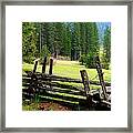 Yosemite Wawona Meadow Fence Framed Print