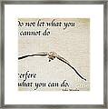 You Can Do It Framed Print