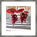 Young Buddhist Monks On The Run - Myanmar Framed Print