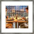Young Couple On A Date Framed Print