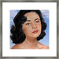 Young Liz Taylor Portrait Remake Version Ii Framed Print