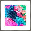 Yucca Abstract Pink Blue Green Framed Print