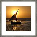 Zanzibar Fishing Dhow Framed Print