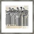 Zebra Barcode Framed Print