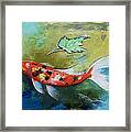 Zen Butterfly Koi Framed Print