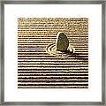 Zen Stone On Sand Framed Print