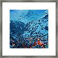 Zermatt - Winter's Night Framed Print
