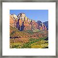 Zion Mountain Range Framed Print