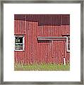 Weathered Red Farm Barn Of New Jersey Framed Print
